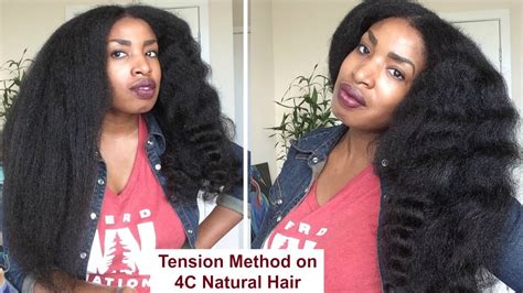 Blow Drying 4b4c Natural Hair Using The Tension Method Youtube