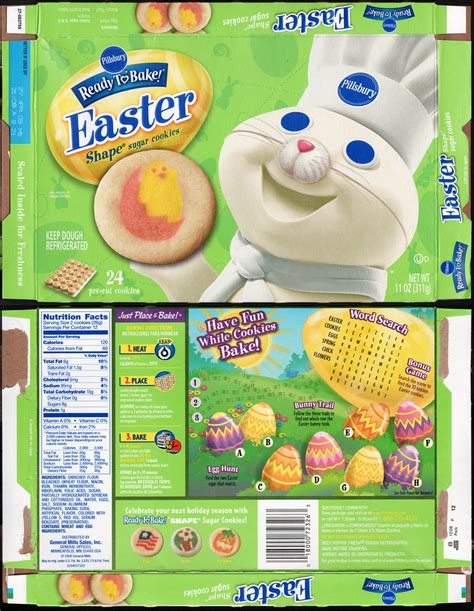 Pillsbury just released new snoopy sugar cookies and they are safe to eat raw. Pillsbury Ready-to-Bake Easter Shape Sugar Cookies box - 2 ...