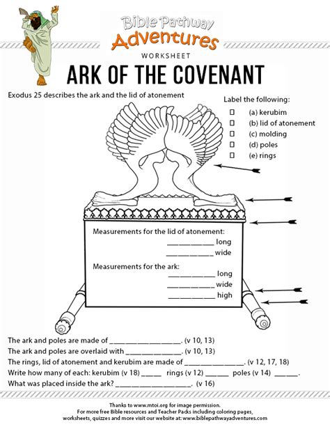 Ark Of The Covenant Printable Sundayschoolist