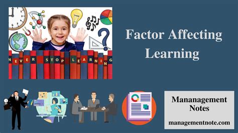 Factor Affecting Learning 6 Major Factors Affecting Learning