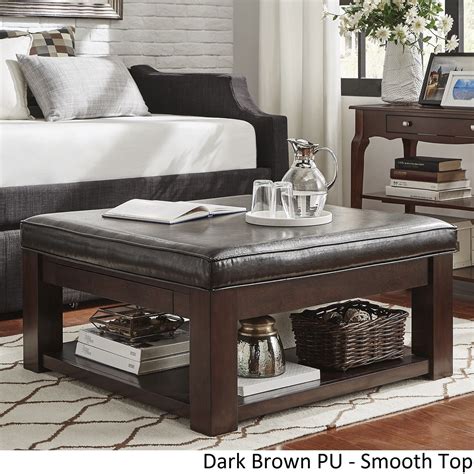 You want it to be fully functional with plenty of storage. Lennon Espresso Square Storage Ottoman Coffee Table by ...