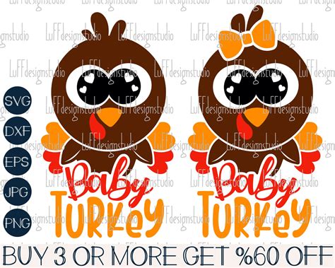 Baby Turkey Svg Turkey Svg Thanksgiving Svg 1st Thanksgiving