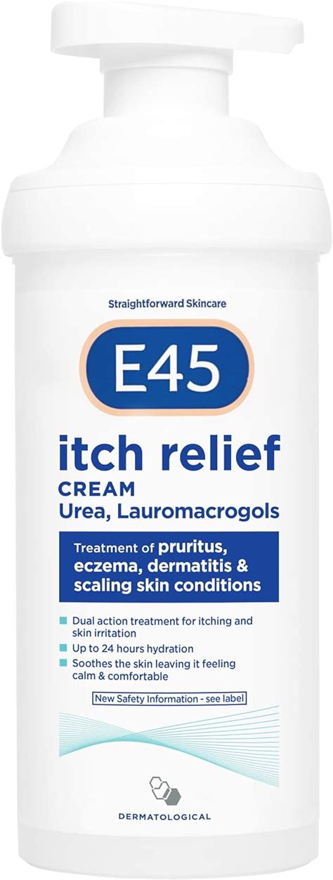 E45 Dermatological Itch Relief Cream Moisturising Dual Action