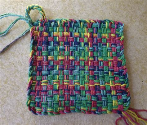 Multicolor Potholder Loom Made With The 7 Loom Almost Complete With