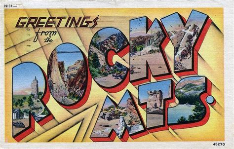 Greetings From The Rocky Mountains Colorado Large Letter Postcard