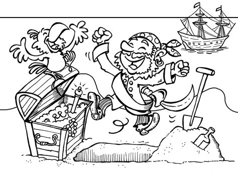We have collected 37+ pirate parrot coloring page images of various designs for you to color. Pirate Treasure Colouring Page | Rooftop Post Printables