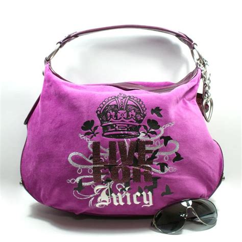 Juicy Couture Magenta Velour Velvet Large Hobo Bag Yhrus723 Juicy