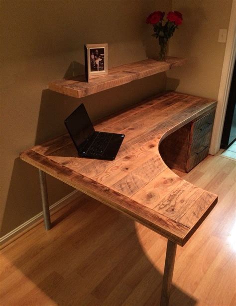 L Shaped Curved Desk With Drawers Office Desk Designs Diy Corner