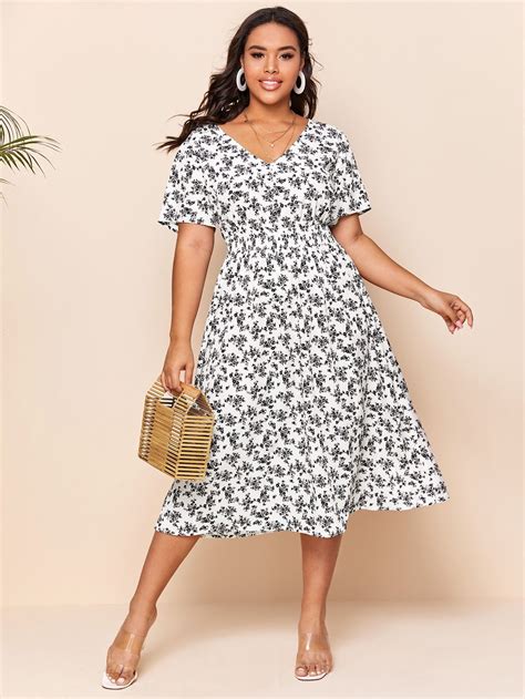 shein floral dress plus size lon trahan