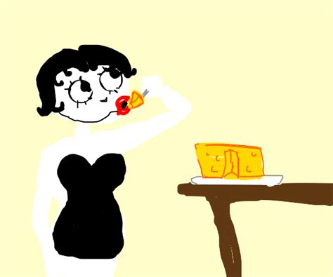Betty Boop Eating Cheese Drawception