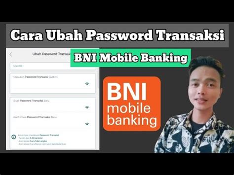 Cara Ubah Password Kode Transaksi BNI Mobile Banking 2023 YouTube