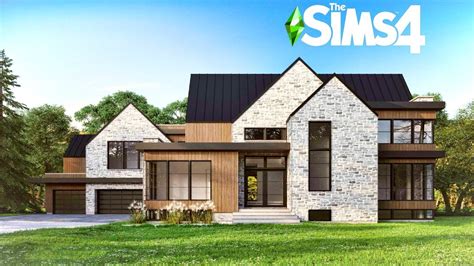 Modern Contemporary House The Sims 4 Speed Build Cc Links Youtube
