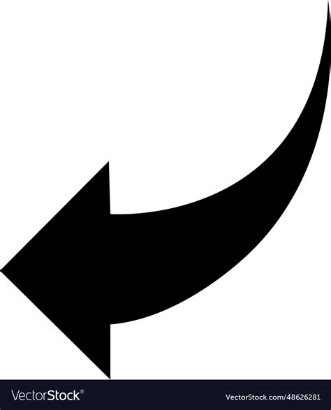 Black Arrow Icon Isolated On Transparent Vector Image