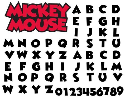 Mickey Font Mickey Font Svg Mickey Letters Svg Mickey Font Etsy