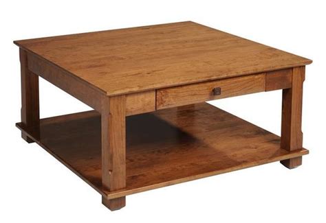Made of solid parawood with a butcher block surface. Hampton Square Coffee Table from DutchCrafters Amish Furniture