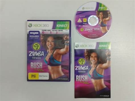 ZUMBA FITNESS RUSH Microsoft Xbox 360 Kinect Game COMPLETE TESTED