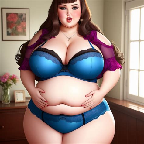 Ai Image Hot Ssbbw Women In Lingerie Posing Bimbo Big
