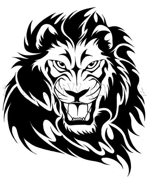Lion Head Clipart Black And White Free Download On Clipartmag