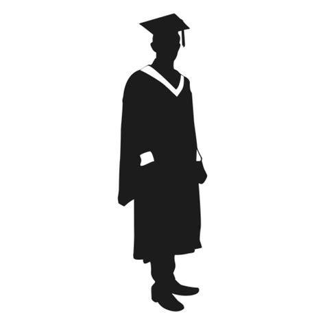 Graduate Standing Silhouette Transparent Png And Svg Vector File