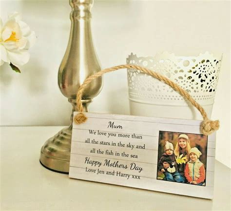 Personalised mothers day gifts ebay. PERSONALISED TEXT PHOTO MOTHER'S DAY GIFT PLAQUE STEP MUM ...