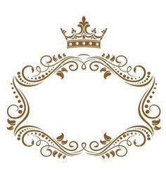 Download Gold Monogram Border with Crown | Royal frame, Gold logo ...