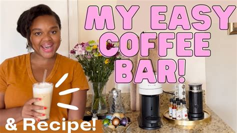 My Nespresso Coffee Bar Set Up At Home Andand Recipe For Easy Latte At Home