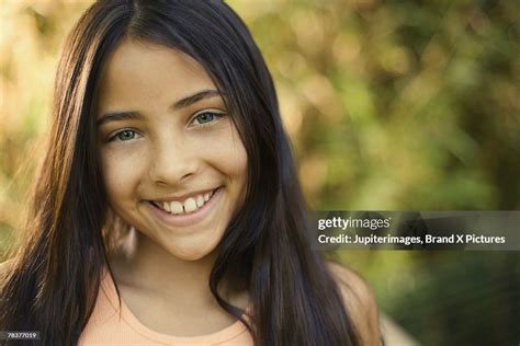 Portrait Of Smiling Preteen Girl Photo Getty Images
