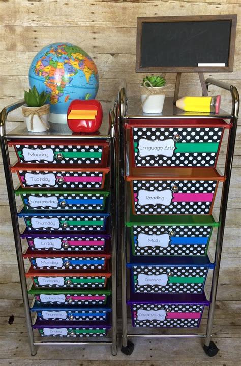 Teaching With Terhune Classroom Organization Storage Ideas {10 And 5 Drawer Rolling Cart