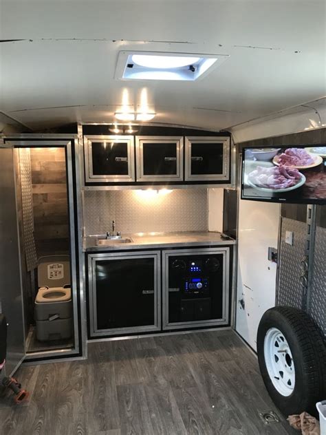 Pin By Cassie Crow On Camper Cargo Trailer Conversion Cargo Trailers