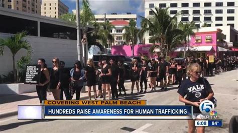 group marches for human trafficking awareness