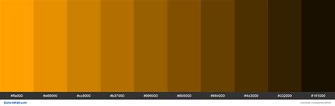 Shades Of Orange Peel Color Ffa000 Hex Colorswall