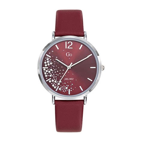 montre femme go girl only constellation 699356 bracelet cuir rouge sur bijourama référence