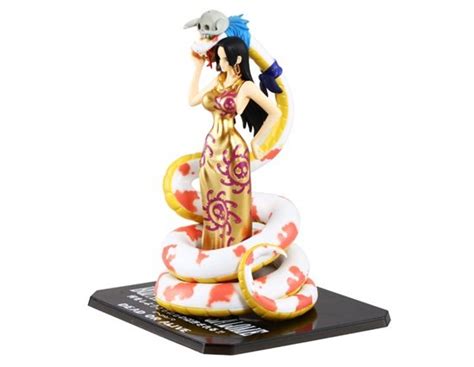 New Anime One Piece Boa Hancock Gold Dress And Salome 30cm Pvc Action Figure