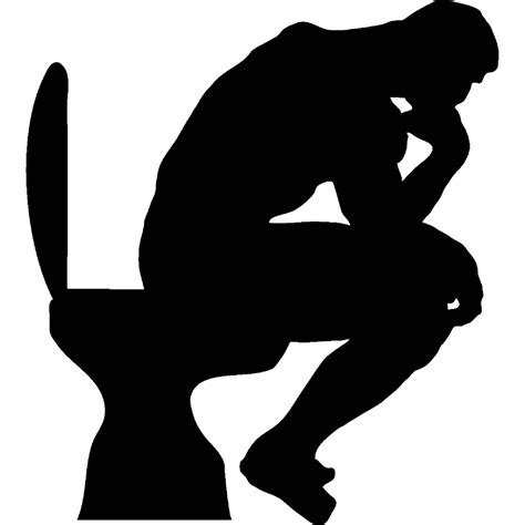LE PENSEUR : THE THINKER Toilet Wall decal Sticker - toilet png download - 800*800 - Free ...