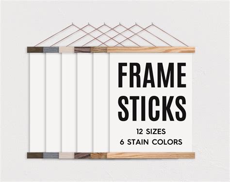 Hanger Frames™ Wooden Magnetic Poster Hanger For Framing Art Etsy