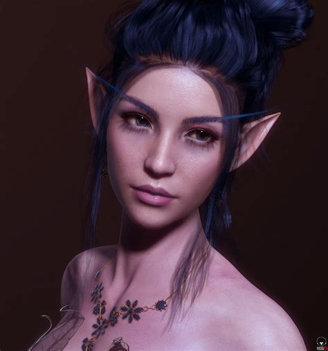 Fantasy Women Fantasy Girl Night Elf Girl Elf Body Image World Art