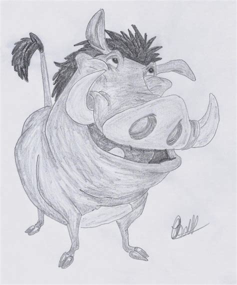Pumbaa From The Lion King Sketch By Jo Linsdell Disney Art Drawings