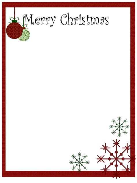 8 Best Free Printable Borders Christmas Stationery