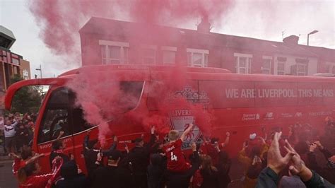 Liverpool Fc Fans Gather For Premier League Trophy Presentation Bbc News