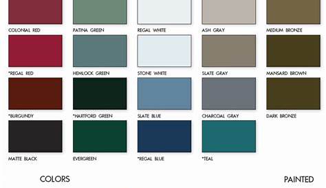 Metal Roofs Color Chart | Metal Roof Color Chart from Armor Metal