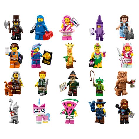 lego movie 2 minifigures series complete collection of 20 lego minifigures 71023 the