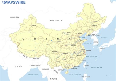 Free Maps Of China Mapswire With Printable Map Of China Printable Maps