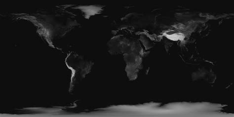 World elevation map depicted in greyscale; where brighter is higher ...