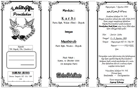 Undangan Lipat 3 Word – Coretan