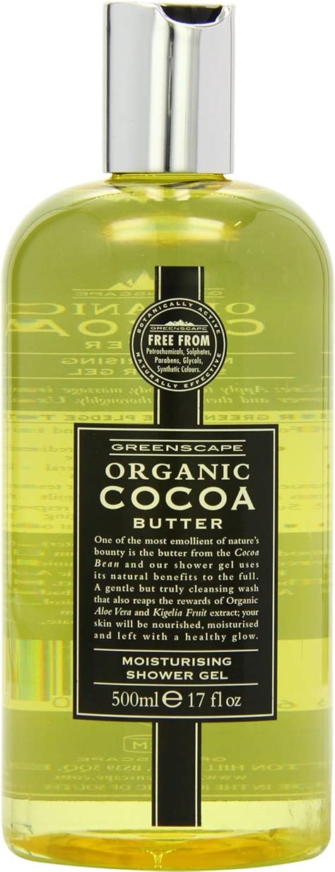 Greenscape Organic Cocoa Butter Natural Moisturisng Shower Gel 500ml Uk Beauty