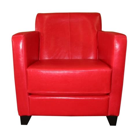 Product titlemilan faux leather red dining chairs (set of 2). Milan Red Leather Club Chair - Free Shipping Today ...