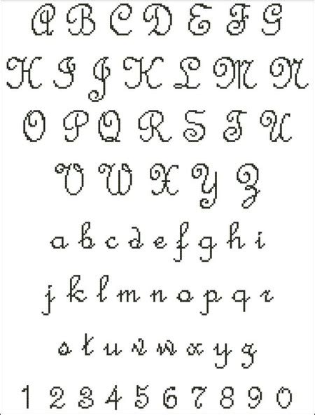 French Script Alphabet Pinoystitch