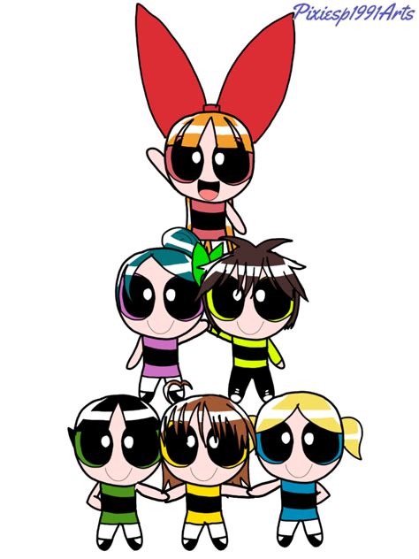 The Sixsome Human Pyramid By Pixiesp1991arts On Deviantart