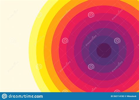 Abstract Texture Of Moving Rainbow Circles In The Light Background