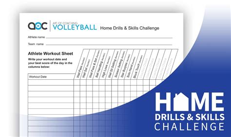 Home Drills And Skills Challenge Sheet Athlete The Art Of Coaching
